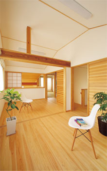 Toiro　四季の住まい 親子で奏でる音楽と笑い声が 心地良く響く県産無垢の家の建築実例画像3