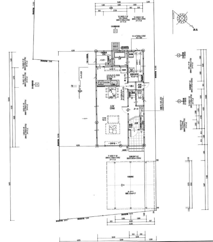 YUTORIE富山 【1537万円/35坪/ZEH住宅】20代ご夫婦が選んだ、将来を見据えたシンプルで快適な家の間取り図（3LDK）1階