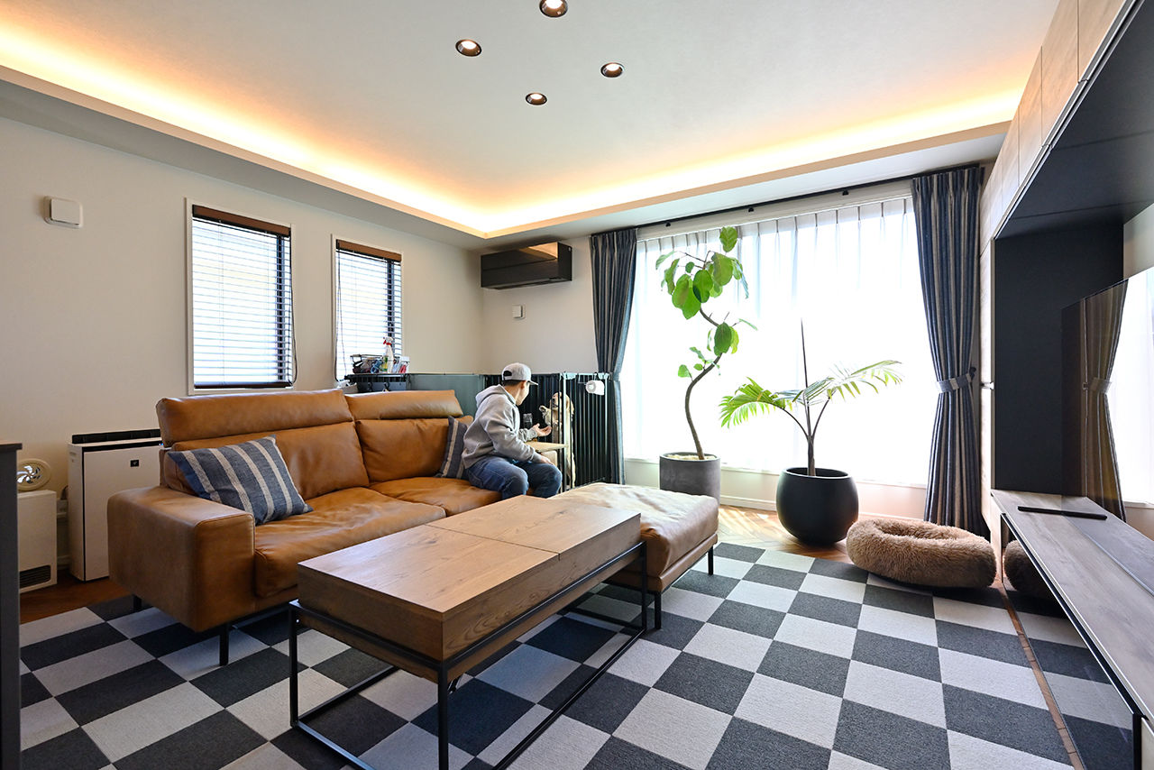 クレバリーホーム立川店／デザイノ 【2500万円～2999万円／インナーガレージ／間取図有】充実のガレージ×癒しの空間。「好き」を詰め込んだ家の建築実例画像3