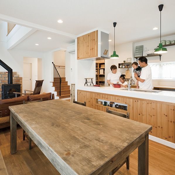 オークヴィルホームズ 【小山市/3LDK/35.5坪】薪ストーブと木の温もりを感じ、素材や色でアレンジ。アメリカントラディショナルの家の建築実例画像3