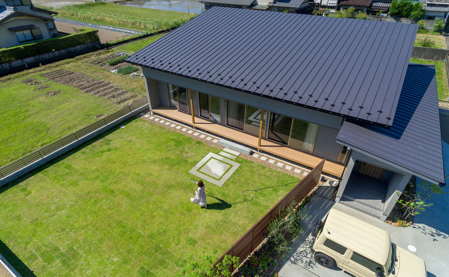 グランハウス 一級建築士事務所 【2000万円台/平屋/4LDK/間取り図】バイクガレージ・ロフトの２つの秘密基地と庭にBBQテラスのある平屋の建築実例画像16