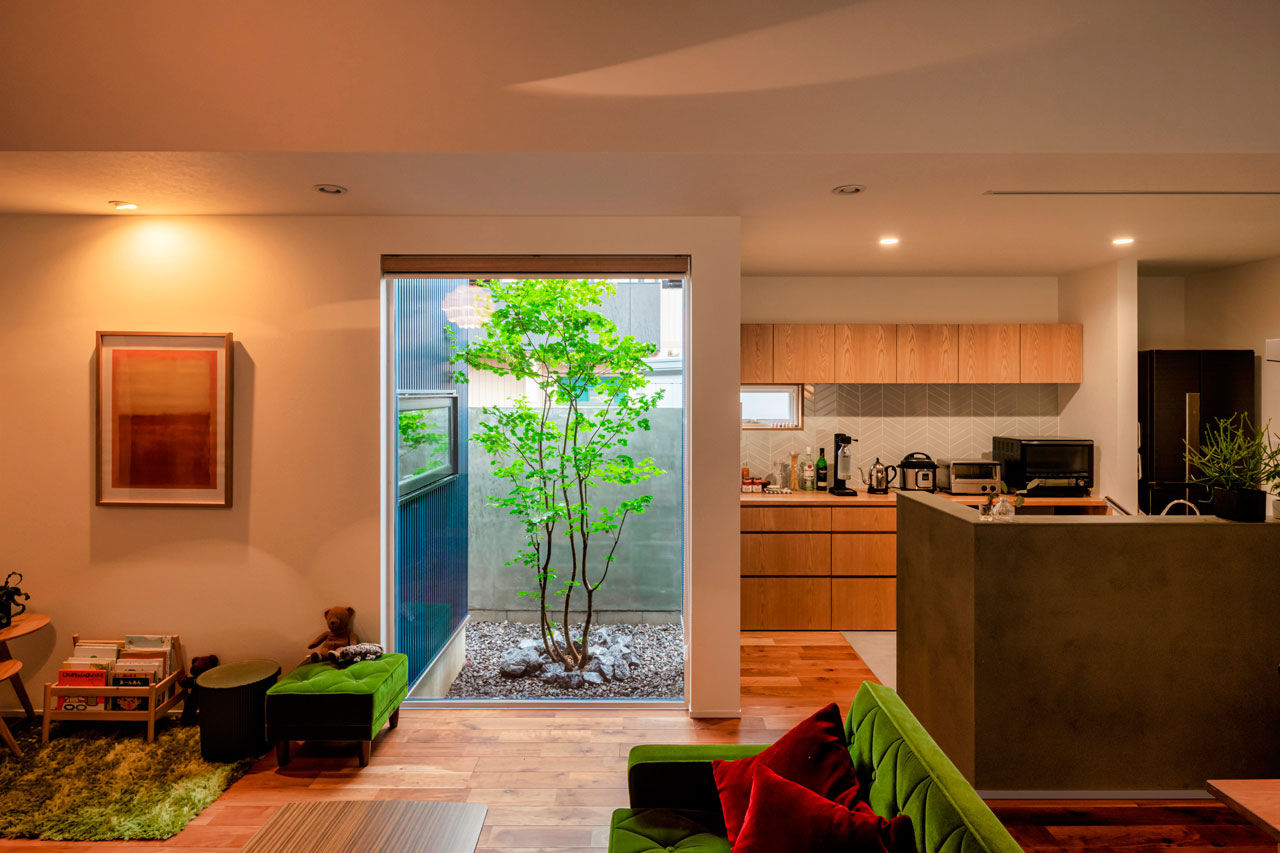 グランハウス 一級建築士事務所 【2000万円台/平屋/30坪台/3LDK/間取り図】自然を感じられる平屋で時間を満喫！室内は中庭や絵が映える空間の建築実例画像3