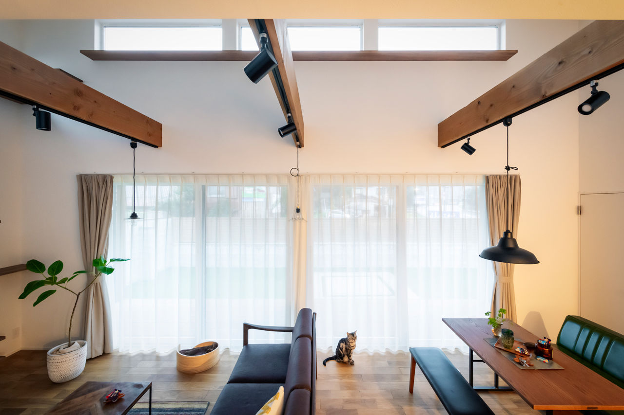 グランハウス 一級建築士事務所 【1000万円台/平屋/20坪台・コンパクト/2LDK/間取り図】愛猫が寛ぐナチュラル＆黒ガルバのかっこいい平屋の建築実例画像8