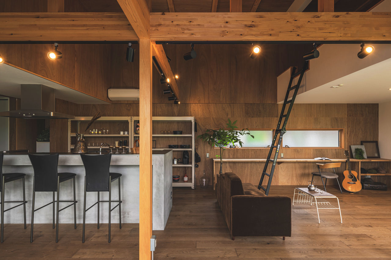 グランハウス 一級建築士事務所 【1000万円台/平屋/20坪台/1LDK/モダン/土間/間取り図】緑の眺めを取り込む絶景のL字型のコンパクトな平屋の建築実例画像4