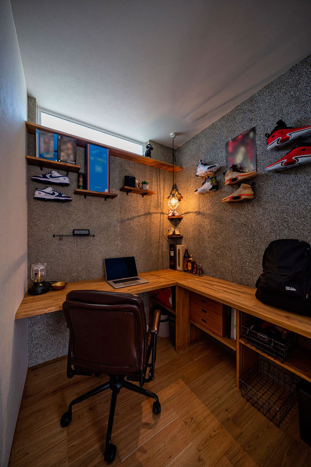 グランハウス 一級建築士事務所 【1000万円台/20坪台/平屋/間取り図】クルミの床と照明が映える！白・グレーの上品インテリアを楽しむ平屋の建築実例画像9