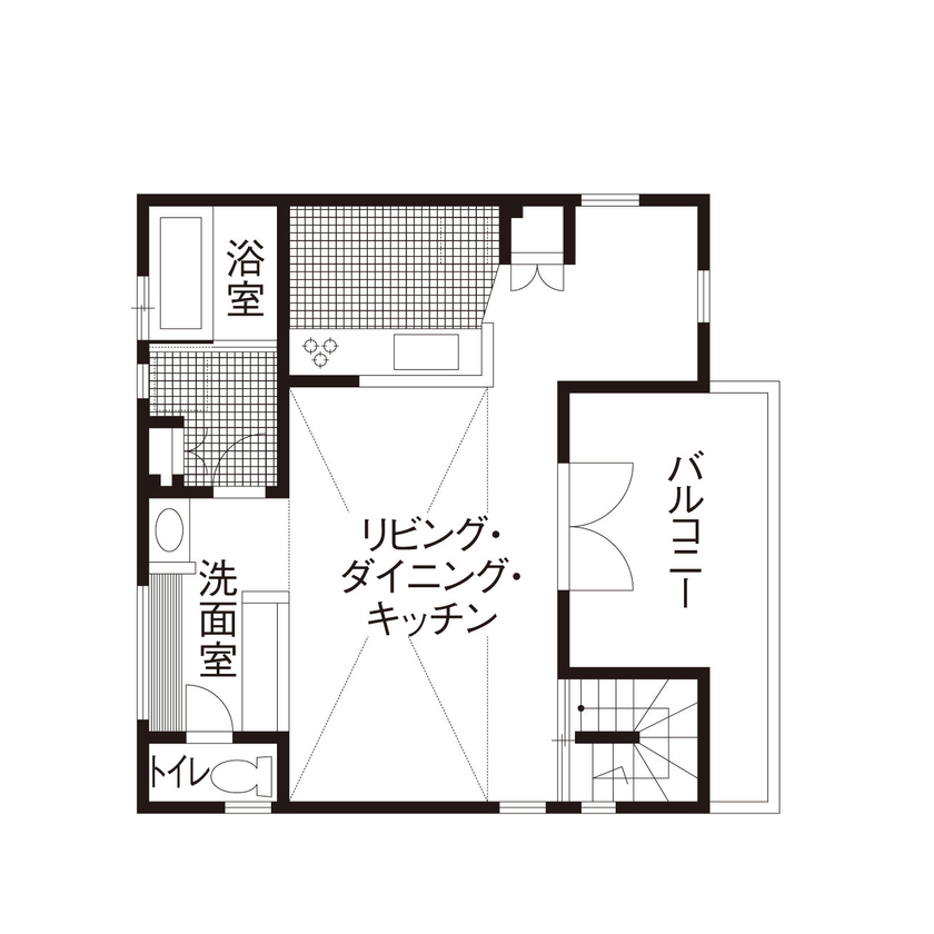  デザインハウス・エフ 【間取り有】インダストリアル感がかっこいい！ブルックリンカフェ風リビングには吹き抜けとロフトも！の間取り図null2階