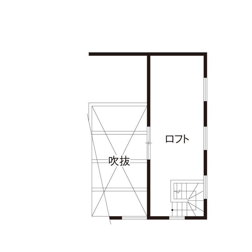  デザインハウス・エフ 【間取り有】インダストリアル感がかっこいい！ブルックリンカフェ風リビングには吹き抜けとロフトも！の間取り図nullロフト