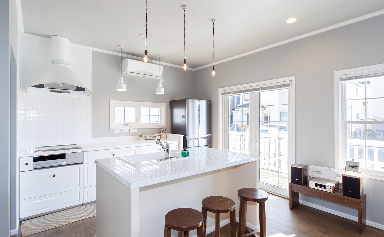  デザインハウス・エフ 【1500万円/30坪台/間取り図】家族を身近に感じる平屋。ビルトインガレージ付きアメリカン・フラットハウスの建築実例画像4