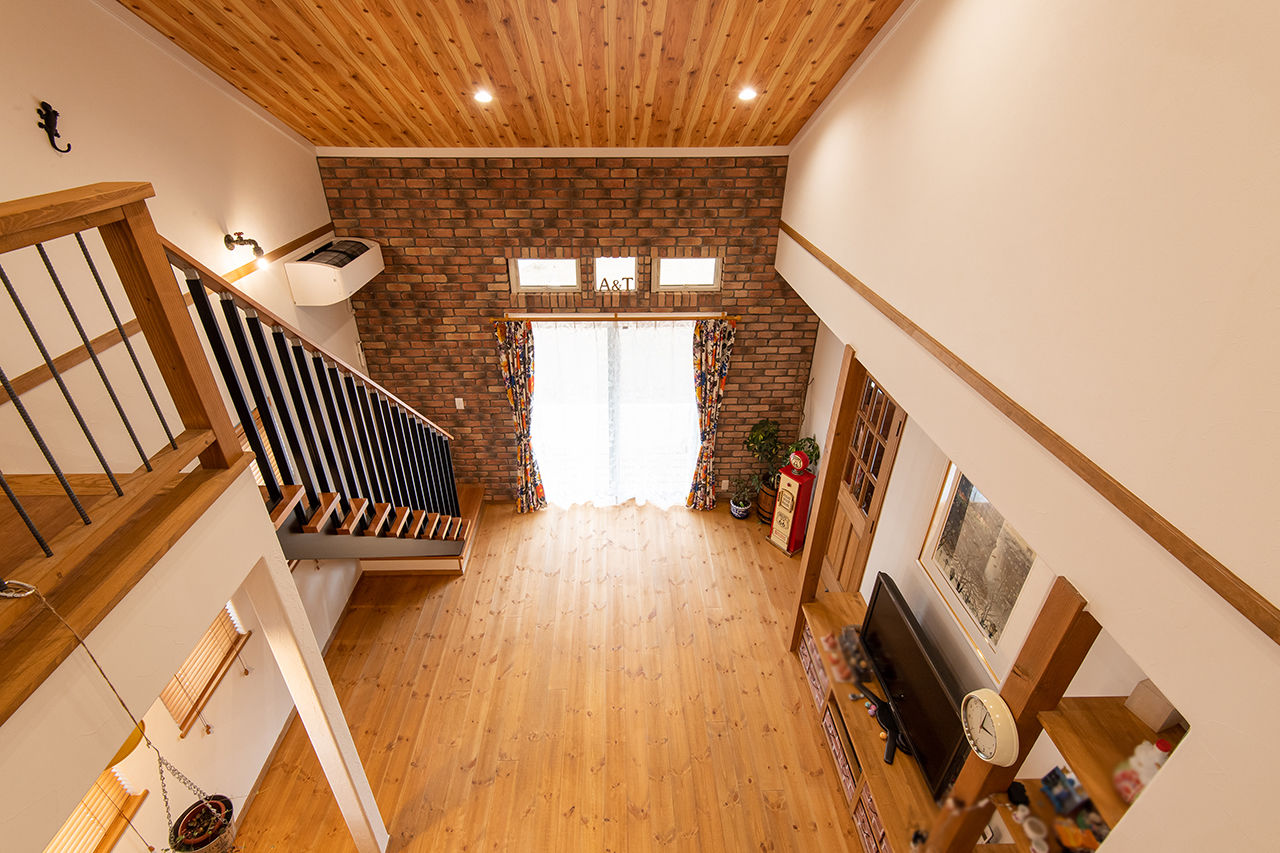  デザインハウス・エフ 【1000万円台/20坪台/間取り図】片流れ屋根に吹き抜けのLDK。平屋のようなアメリカン・アウトドアハウスの建築実例画像3