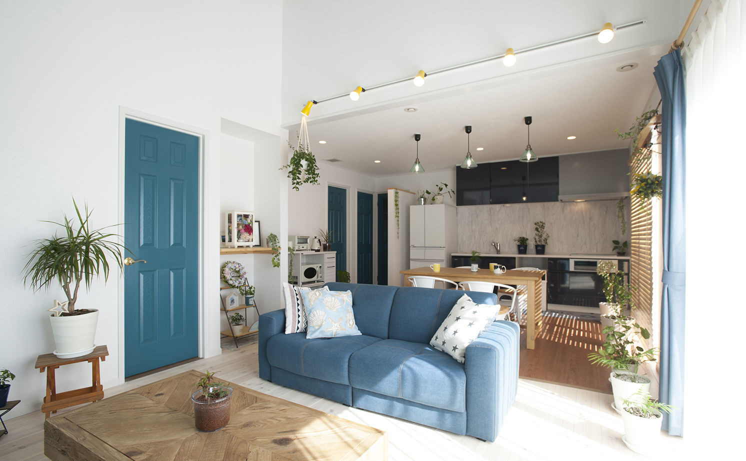  デザインハウス・エフ 【1000万円台/20坪台/平屋/間取り図】爽やかなブルーが印象的。ナチュラルテイストのアメリカンハウスの建築実例画像3