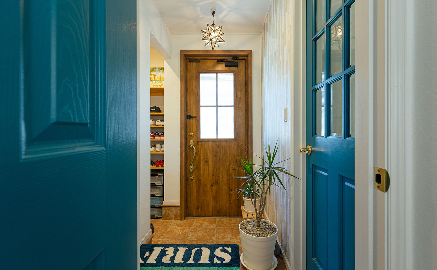  デザインハウス・エフ 【1000万円台/20坪台/平屋/間取り図】爽やかなブルーが印象的。ナチュラルテイストのアメリカンハウスの建築実例画像12