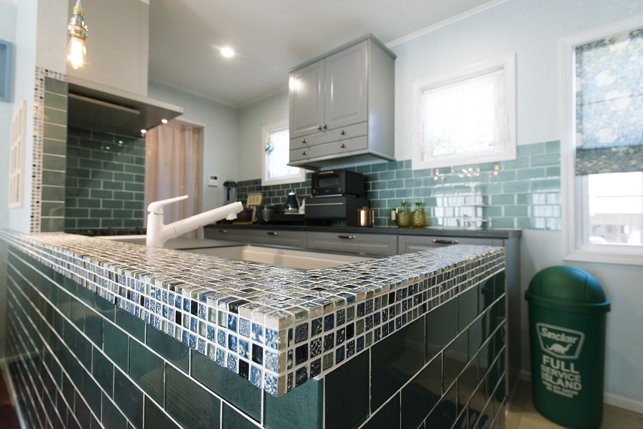  デザインハウス・エフ 【1000万円台/26坪/平屋/無垢材/間取り図有】ブルーの統一感が爽やかなアメリカンフラットハウスの建築実例画像6