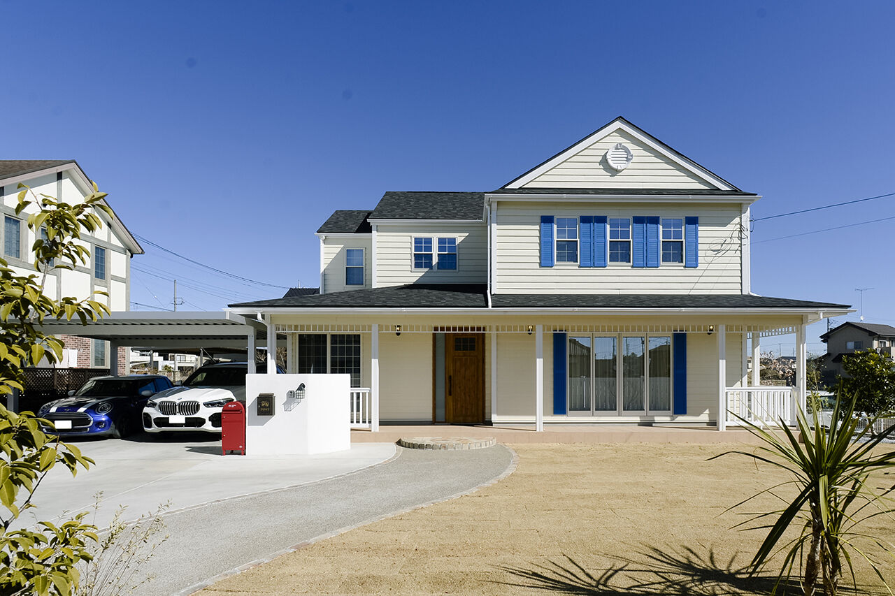 古川工務店 【2000万円台/40坪台/無垢材/スキップフロア】数々のこだわりを叶えた、鮮やかなアーリーアメリカンハウスの建築実例画像