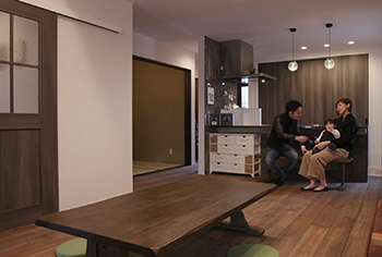 悠悠ホーム 【2000万円～2500万円で建てた家】日本家屋を参考に自分達らしい「和モダン」 来客に重宝する土間のある家の建築実例画像7