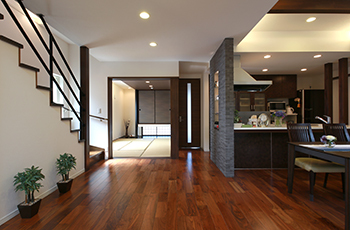 悠悠ホーム 【3500万円～4000万円で建てた家】ビルトインガレージでアウトドア気分 「格好良さ」と「癒し」の家の建築実例画像10