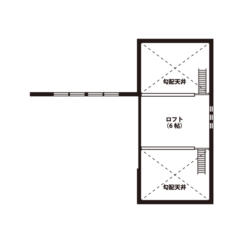 悠悠ホーム 吹抜けの大空間リビングは必見！7人家族が住む、回遊動線が見事な理想の二世帯住宅の間取り図（5K以上）ロフト