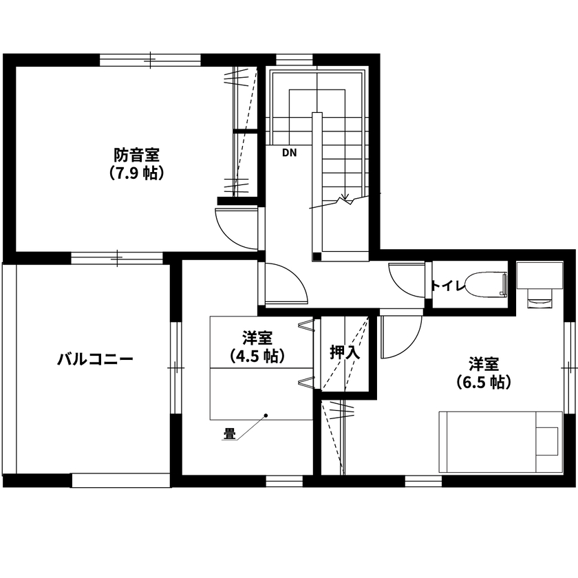 悠悠ホーム 【2300万円台で建てた家／約30坪／間取り図有】ギターに愛車にコレクション、「趣味」を存分に謳歌する日々の間取り図（3LDK）2階