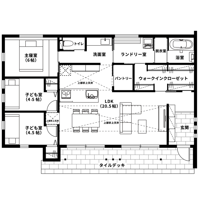 悠悠ホーム 【2900万円台で建てた家／約28坪／間取り図有】圧倒的な存在感を放つ外観デザインで、オーナーの個性を表現の間取り図（3LDK）1階