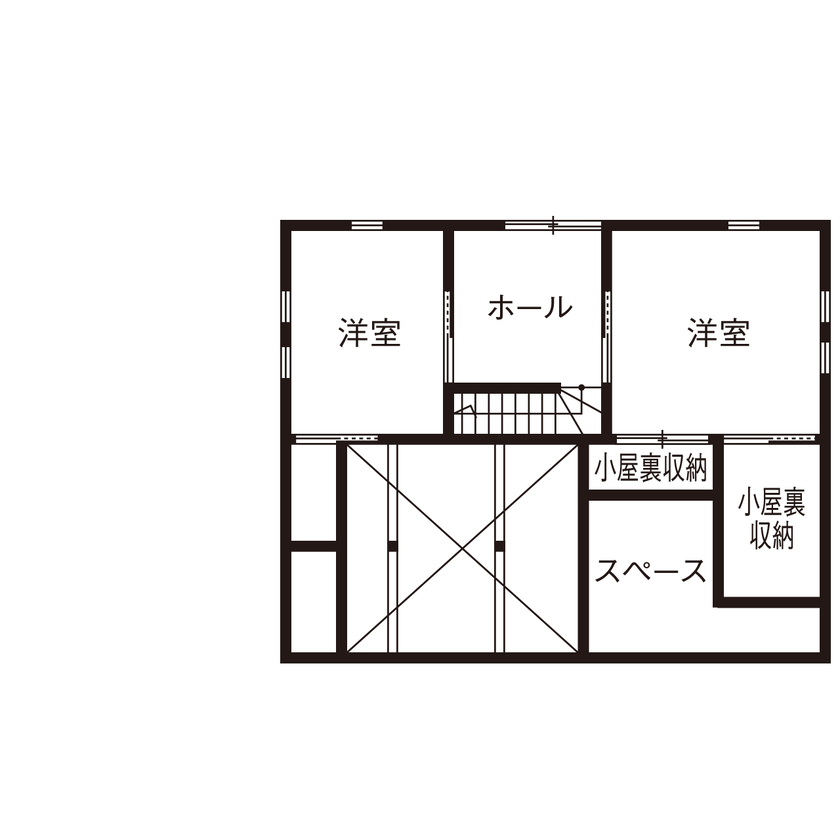 森のめぐみ工房 【2000万円台前半／間取り図有】平屋と2階建てのいいとこどり！自然素材と手仕事が息づく木の家の間取り図（3LDK）2階