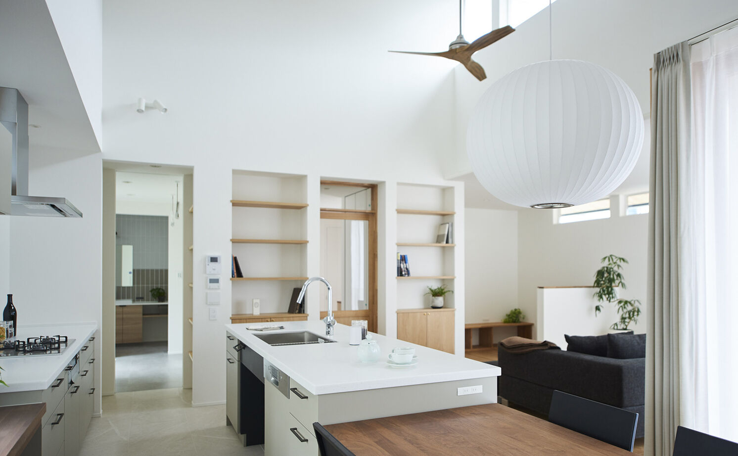 北条工務店一級建築士事務所 【奈良／4000万円台／ほぼ平屋／間取り図】空間がつながり、家族のつながりがさらに強くなる平屋のような家の建築実例画像2