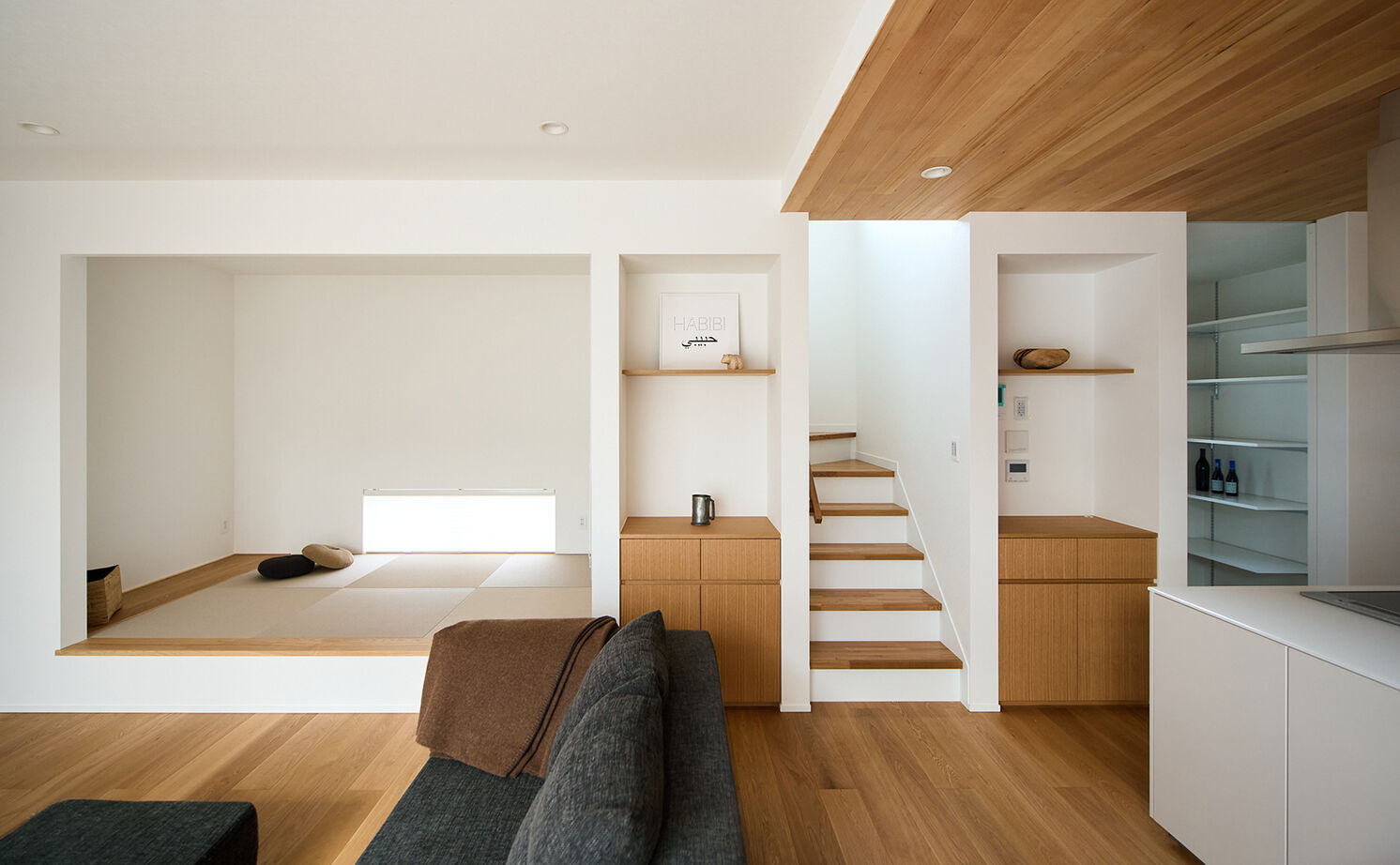 北条工務店一級建築士事務所 【奈良／4000万円台／間取り図】中庭から導く自然光や爽やかな風が気持ちいい、自然素材に心がやすらぐ家の建築実例画像6