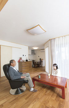 一級建築士事務所　和工務店 【全棟気密測定/44坪/横浜市/間取図】玄関共有で広々リビングを叶えた完全分離型二世帯住宅の建築実例画像7