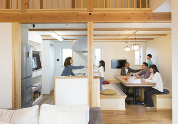 一級建築士事務所　和工務店 【全棟気密測定/44坪/横浜市/間取図】玄関共有で広々リビングを叶えた完全分離型二世帯住宅の建築実例画像10