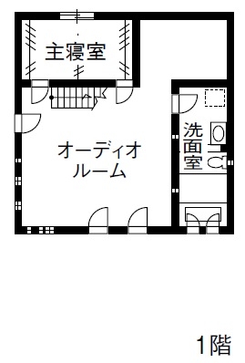 一級建築士事務所　和工務店 【全棟気密測定/多摩市/間取り】木の柔らかな質感＋陽光が心地よい。ハンモックでゆったりと過ごす暮らしの間取り図（3LDK）1階
