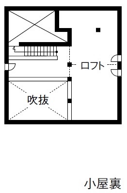 一級建築士事務所　和工務店 【全棟気密測定/多摩市/間取り】木の柔らかな質感＋陽光が心地よい。ハンモックでゆったりと過ごす暮らしの間取り図（3LDK）小屋裏