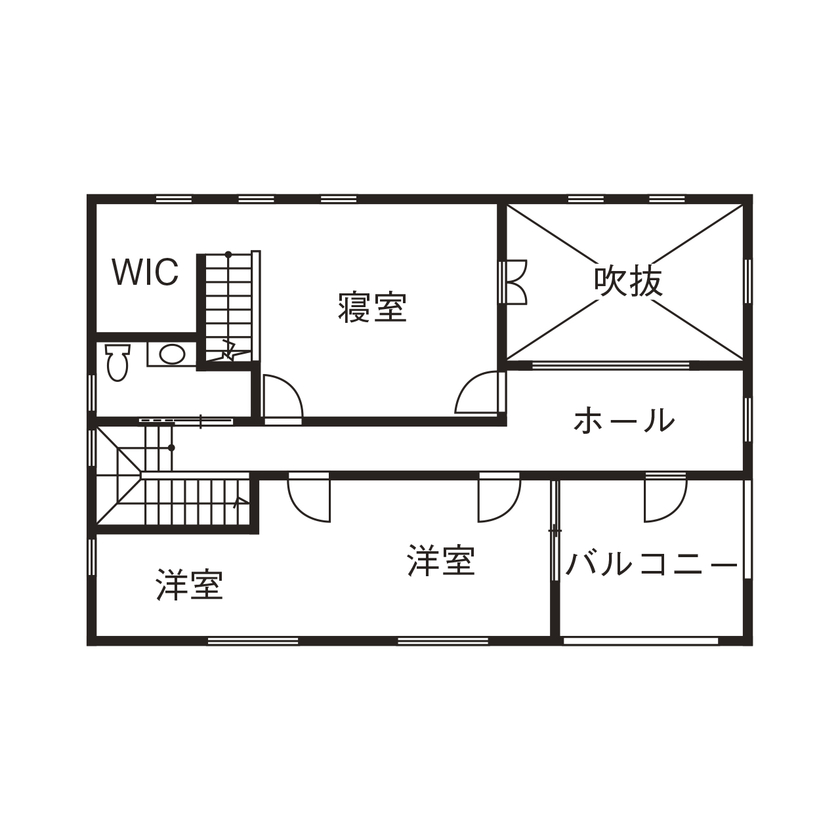 Vie house  住まうほどに愛着が深まるアンティークな空間で、家族の物語を紡ぐ家の間取り図（3LDK）2階