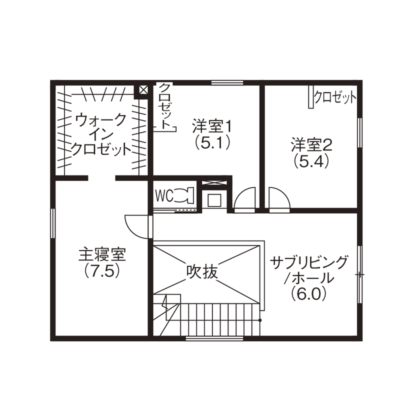 リヨ・デ・ホーム 「カフェを開くのもいいよね」ふたりの夢が楽しく広がる家の間取り図（3LDK）２階