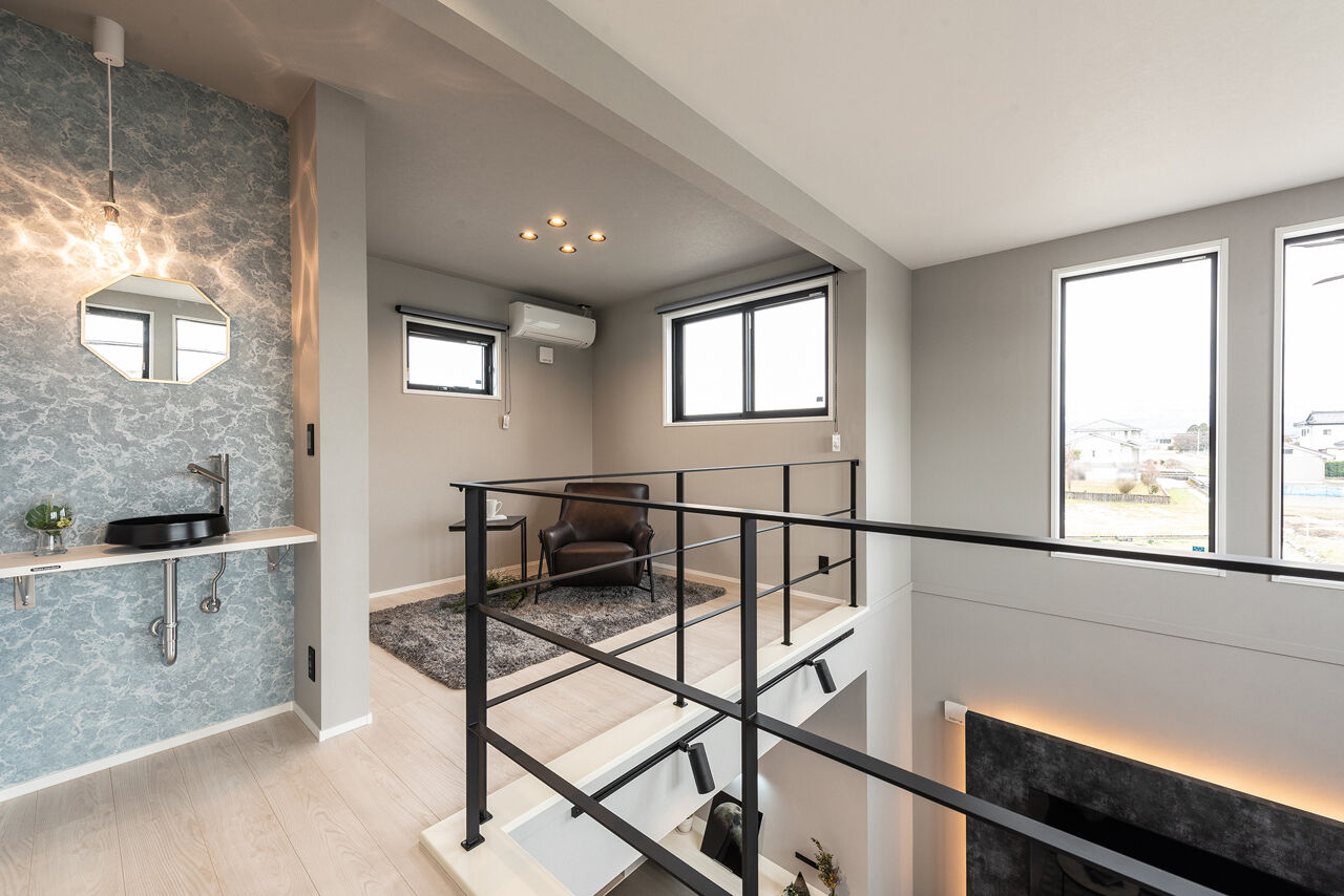 オスカーホーム 開放感あふれる吹き抜けリビング＆インナーガレージを中心に描く多彩なライフシーンの建築実例画像8