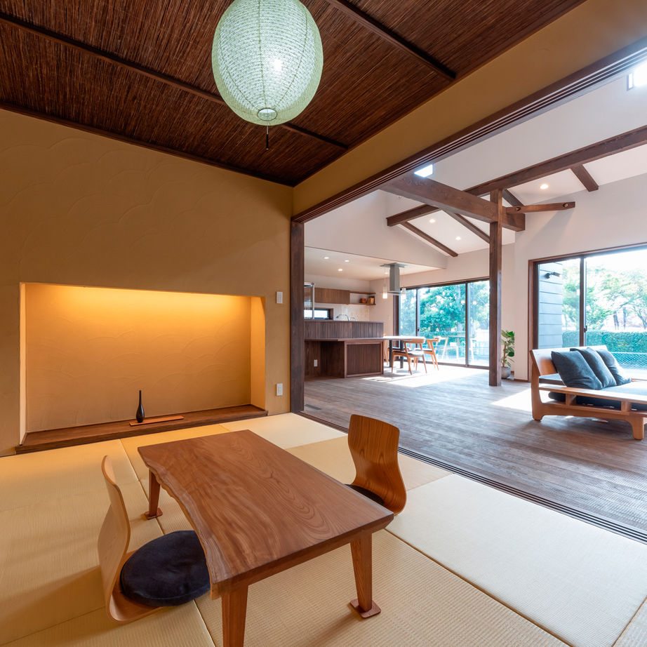 愛和 【愛知/平屋/30畳LDK/ビルドインガレージ】セカンドライフを過ごす大らかな平屋は愛犬にもやさしい木の家の建築実例画像6