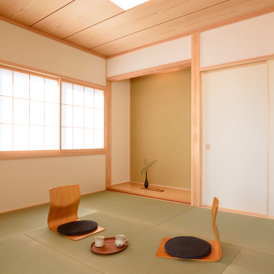 愛和 【愛知/和モダン/大屋根】格子が魅せる木の美しさと大垂木による大空間の実現の建築実例画像6