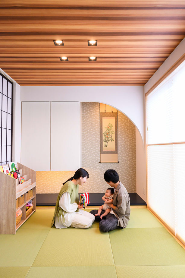 石友ホーム　滋賀支社 【50坪以上の土地/3000万円台/サンクンリビング/間取図】高性能、使いやすい動線で安心して子育てできる家の建築実例画像5