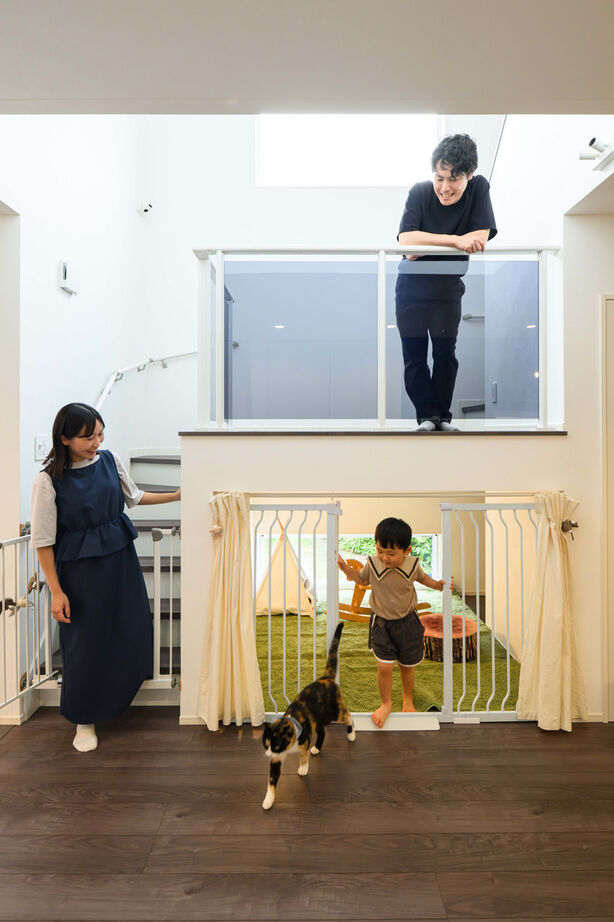 石友ホーム　滋賀支社 【2000万円台/サンクンリビング/間取図】1階に主寝室を配置。とことん考え抜いた生活動線に大満足の建築実例画像3