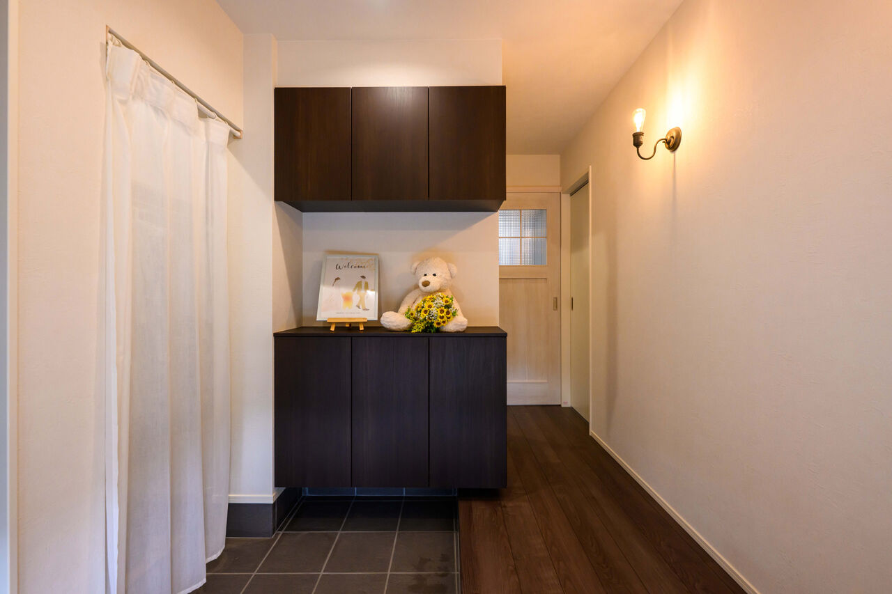 石友ホーム　滋賀支社 【2000万円台/サンクンリビング/間取図】1階に主寝室を配置。とことん考え抜いた生活動線に大満足の建築実例画像9