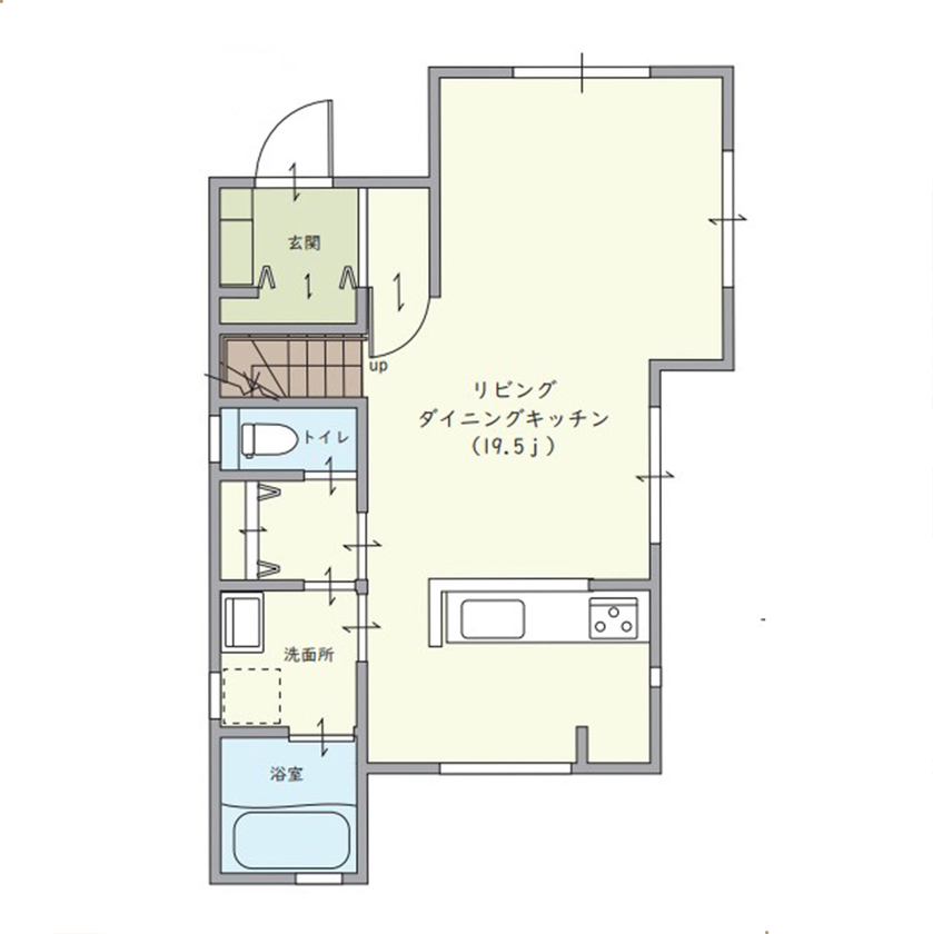 アイキョーホームのガレージハウス 【2566万円|ビルトイン|27坪】1階のガレージは秘密基地！パナソニック耐震工法の籠って楽しむ贅沢空間の間取り図（3LDK+ガレージ）2階
