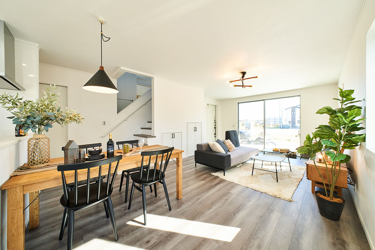 アイキョーホームのガレージハウス 【3364万円／延床34.8坪／間取図】毎日の暮らしをアクティブに。土間とフリースペースのある家の建築実例画像5