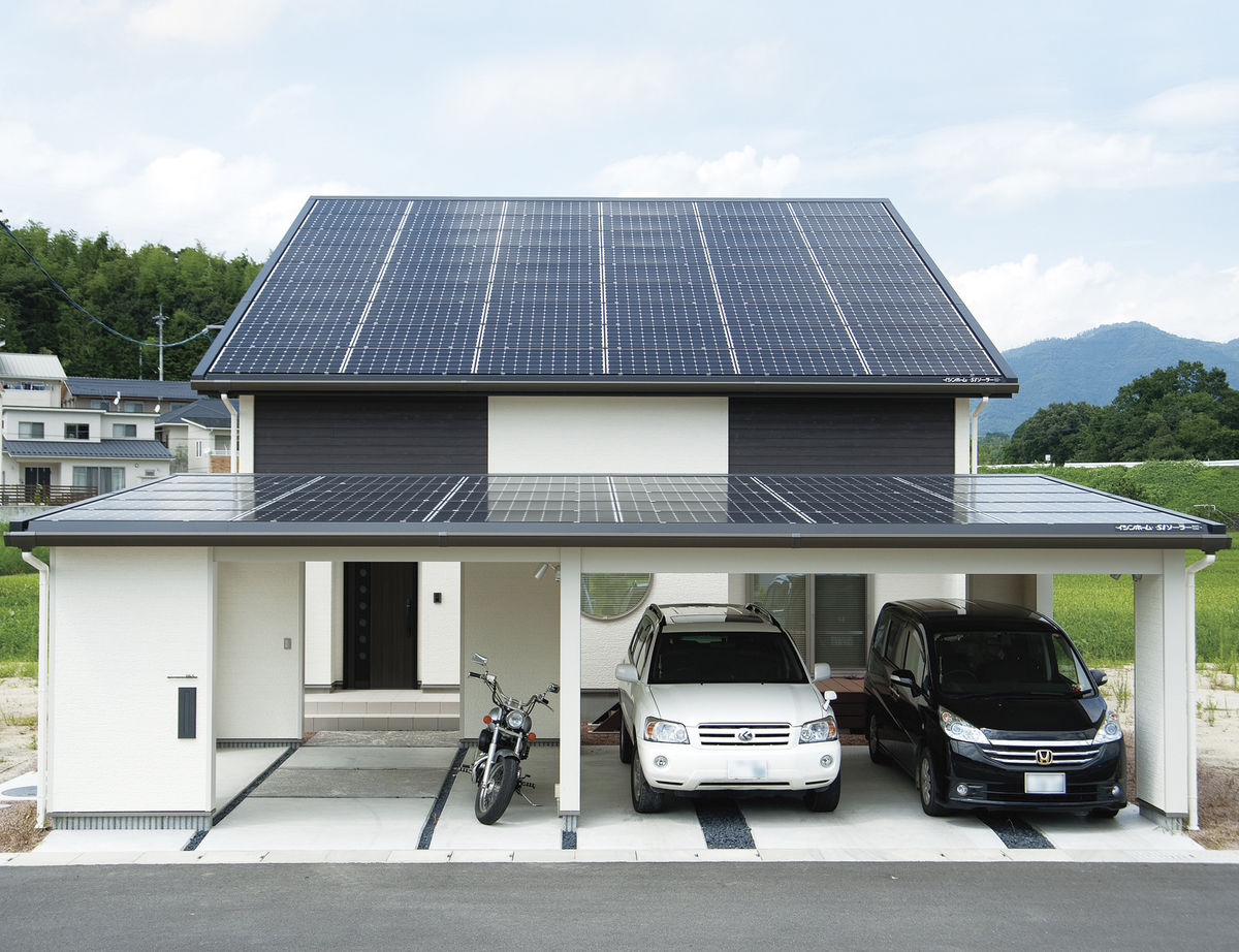 Suumo 未来のゼロエネ住宅は太陽光22ｋw超搭載の車庫付 ６月の売電収入は約9 7万円 イシンホーム住宅研究会 の建築実例詳細 注文住宅