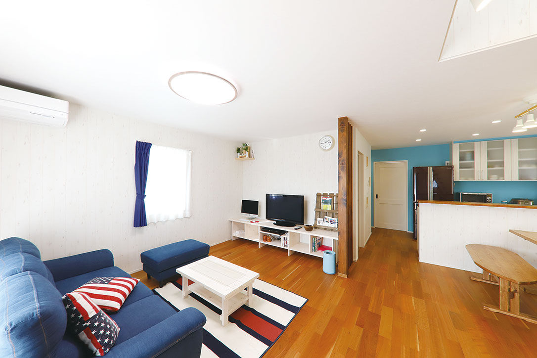 イシンホーム住宅研究会 未来のゼロエネ住宅「サンクスZEGA」。お洒落なカリフォルニア・スタイルの建築実例画像2