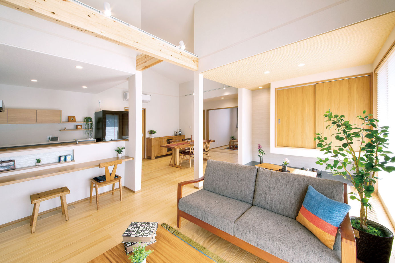 イシンホーム住宅研究会 未来のゼロエネ住宅！ゆとりの大空間で寛げる、老後まで安心の平屋。の建築実例画像1