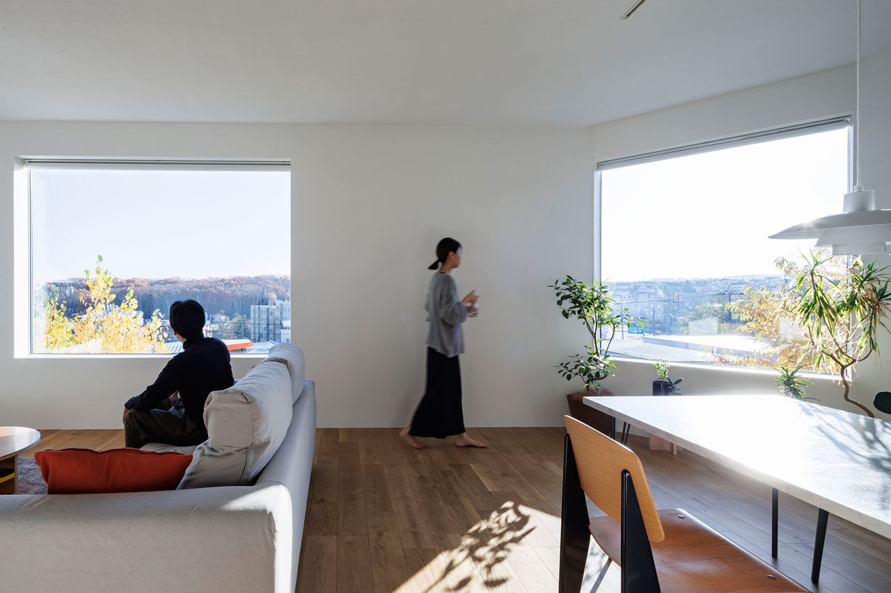 弘信建設 【札幌市/夫婦2人暮らし/間取図有/1LDK+個室2つ＋書斎/風景を取り込む】市街地を一望し静かな時間を楽しむの建築実例画像3