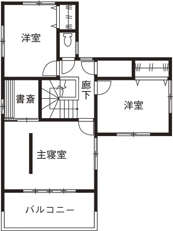 むぎくら 【1500～1999万円/36.8坪/間取り図有】家事ラク動線と収納力、明るさと開放感。希望予算で叶えた大満足の家の間取り図（4LDK）2階