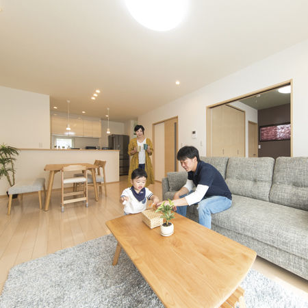 むぎくら 【1,500～1,999万円/36.5坪/間取り図有】ムダのない収納と家事ラク設計が◎スキップフロアの寝室がこだわりの建築実例画像2