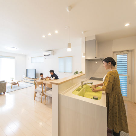 むぎくら 【1,500～1,999万円/36.5坪/間取り図有】ムダのない収納と家事ラク設計が◎スキップフロアの寝室がこだわりの建築実例画像3