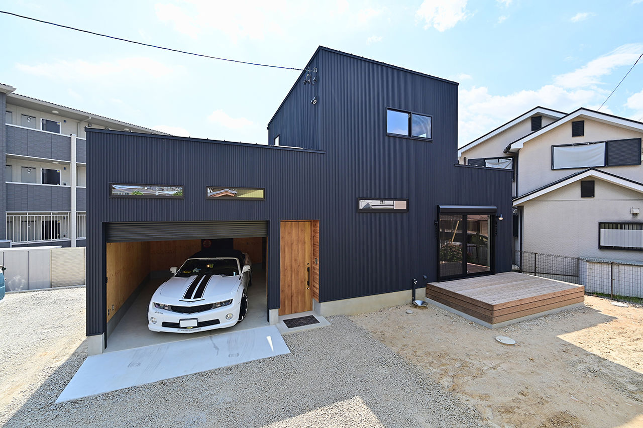 HOLOS HOME（ホロスホーム） 【愛知県|ビルトインガレージ|造作家具】いつも愛車がすぐそばにいる、ビンテージテイストのガレージハウスの建築実例画像7