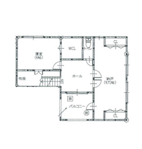 遊友建築工房 【尼崎市/1000万円台/20坪台/間取り図有】心地いい無垢床、漆喰壁。北欧インテリアの似合う狭小の家の間取り図（2SLDK）2階