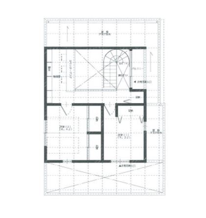 遊友建築工房 【尼崎市/3000万円台/インナーガレージ/間取り図有】ビルトインガレージに愛車2台ゆったり格納、3階建ての間取り図（3LDK）3階