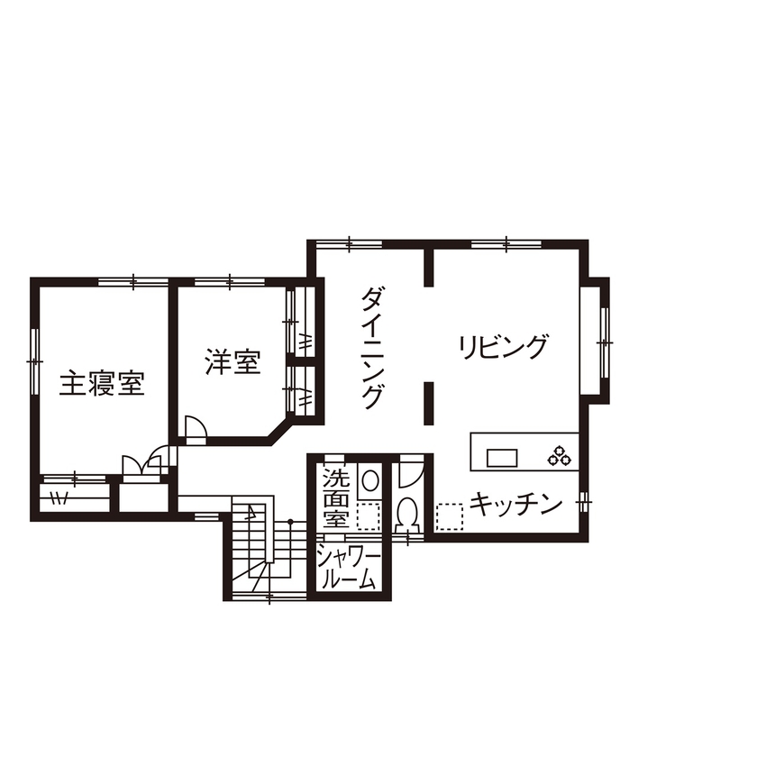 アイム・ユニバース 【東京都/二世帯住宅/間取り図有】気分はまるでリゾートホテル。ラグジュアリー空間で過ごす極上の毎日の間取り図（3LDK＋2LDK）2階